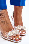 Fashionable Transparent Sandals With Ornaments Silver Carmelo 