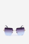Women's Sunglasses With Gradient Lenses UV400 Gold-Blue