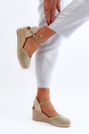 Suede Sandals Espadrilles With Wedge And Braided Detail Green Raylin