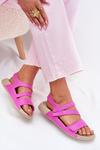 Ladies Leather Sandals Zazoo K1004 Fuchsia