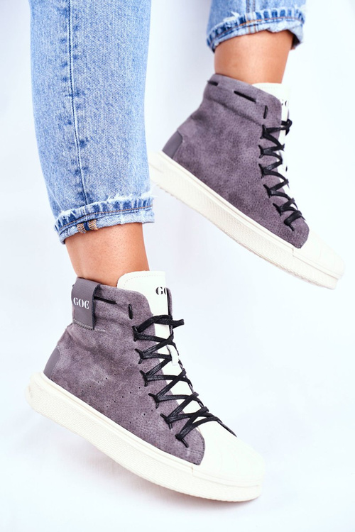 Women's Sport Leather Shoes GOE Grey GG2N3049