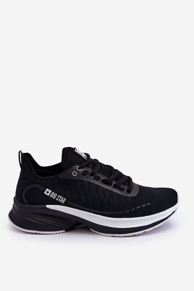 Buty Sportowe Lekkie Memory Foam System Czarne Big Star LL274327