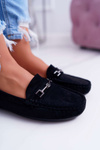 Women's Lightweight Moccasins Eco-suede Black Think