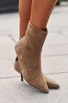 Insulated Women's Ankle Boots Heeled Eco Suede Beige Belisse