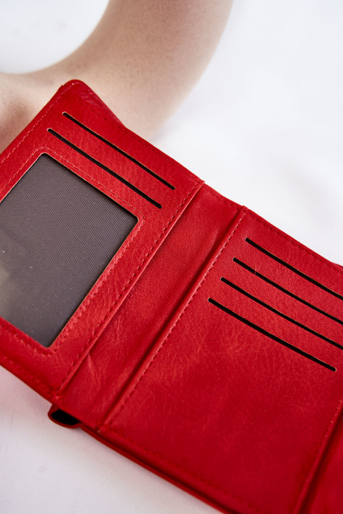 Women's Small Wallet With A Magnet Red Zaya