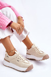 Buty Sportowe Damskie Platforma Jasnobeżowe Dakari