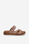 Lightweight Women's Slippers With Buckle Beige Inblu GS000055