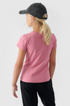Girl's T-shirt Smooth Cotton Fuchsia 4F 4FJWMM00TTSHF1658-56S