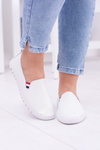 Women's White Leather Bellara Tennis Shoes