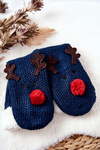 Christmas Long Socks Reindeer Navy