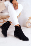 Suede Women's Boots Hidden Wedge Black Solene