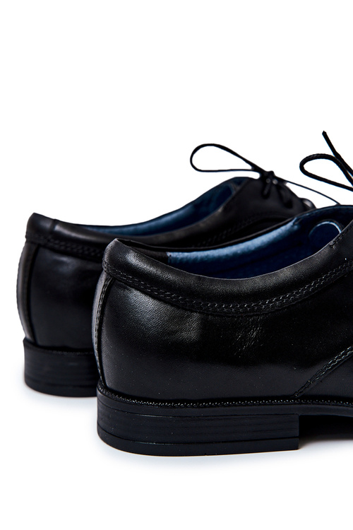 Men's Elegant Bednarek Shoes Leather Black Gaspare