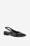 Lacquered Ballerinas On Low Heel Black Testori