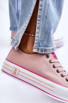 Women's Fabric Sneakers On The Big Star Platform LL274181 Pink