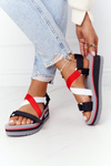 Foam Wedge Sandals Big Star HH274A082 Red-White