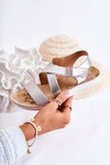Children's Sandals With Velcro Silver Alise