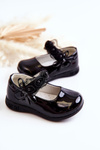 Children's Ballerinas With Velcro Black Evelyn