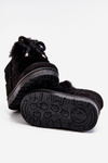 Children's Snow Boots Insulated With Fur Suede Black Amelia