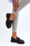 Women's Genuine Leather Moccasins Black Imbleria