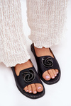 Shiny Women's Sandals With Decoration S.Barski KV51-006 Black