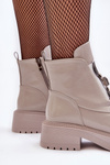 Women's Lacquered Boots with Light Ornament Gray SBarski MR870-53