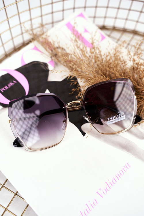 Women's Sunglasses Black Prius PRE-34 Gold Gradient