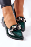 Women's Ballerinas Laura Messi Leather Green 2157