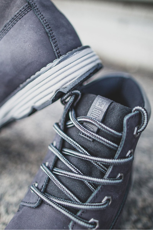 Trapery Męskie Skórzane Big Star Czarne EE174228