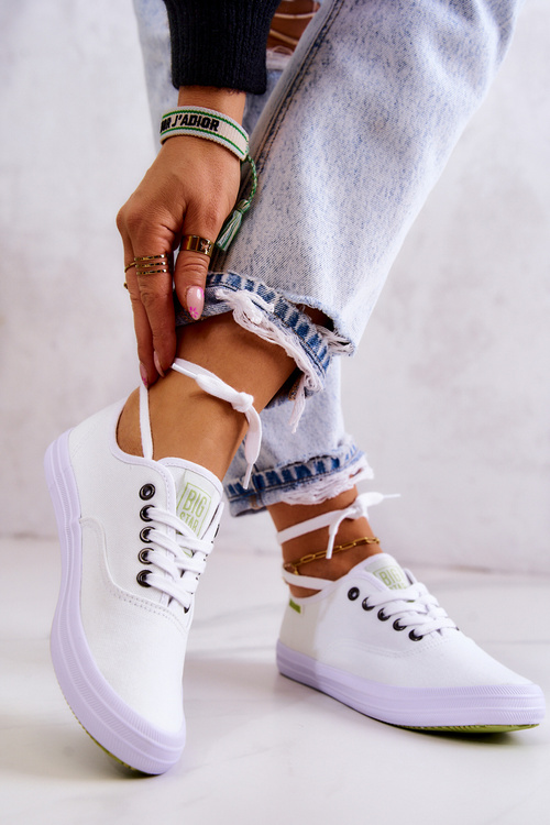 Tenisówki Lekkie Damskie Białe Big Star JJ274260