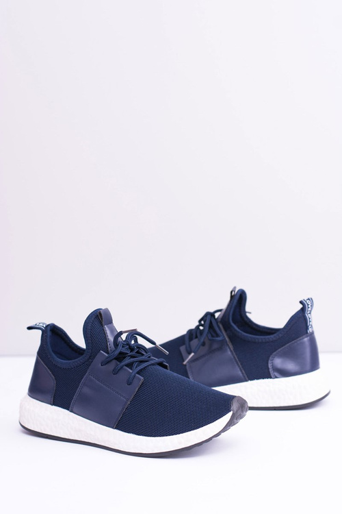 Męskie Granatowe Obuwie Sportowe Mathieu