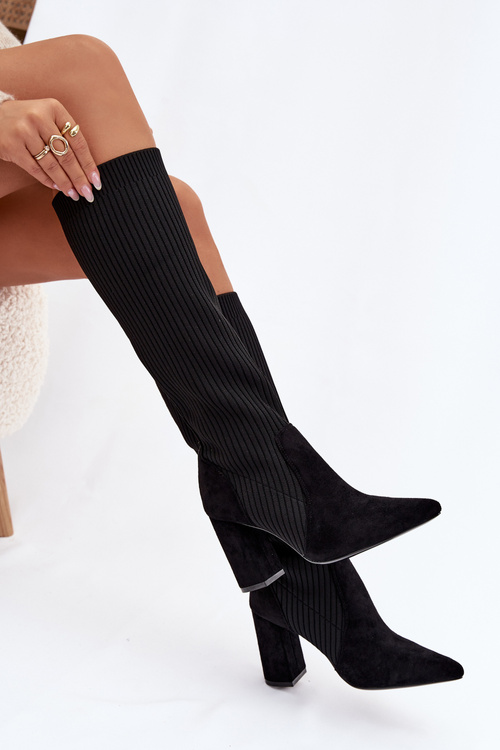 Women's Heeled Boots Black Yserine