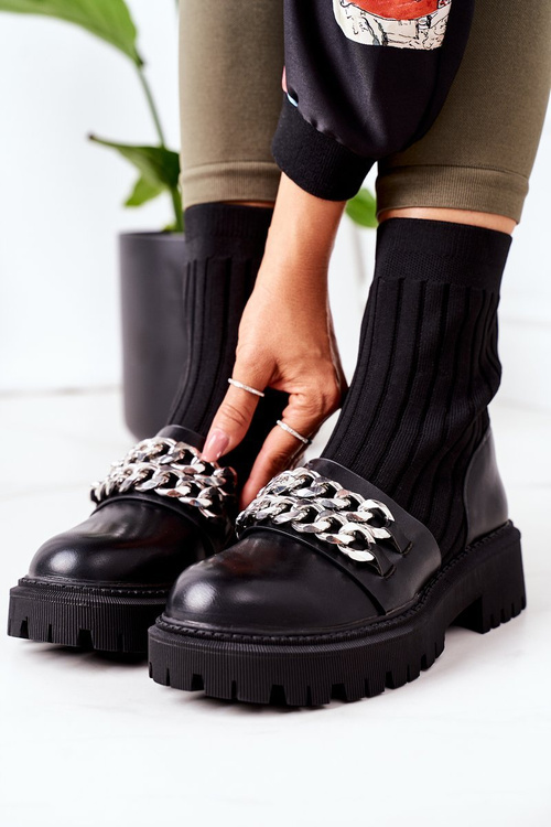 Boots With Chain Black Walk This Way