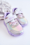 Children's Leather Sports Shoes White-Violet Loopsy