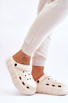 Women's Foam Platform Crocs Beige Beckett