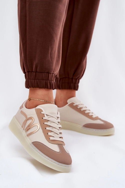 Low Women's Sports Shoes Made Of Eco Leather Beige Iladira