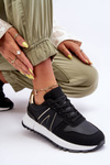 Leather Women's Sports Shoes Black Kabama