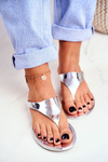 Lu Boo Metallic Flip-Flops Silver Miny II-cat.