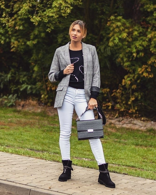 Lu Boo Czarne Damskie Botki Suwak Cekiny Rafell