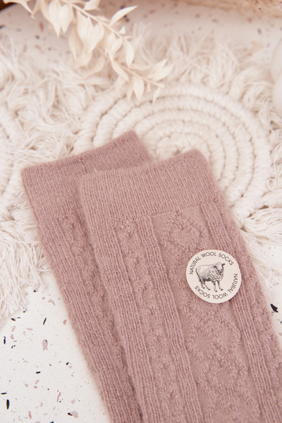 Damskie Skarpetki Ciepłe Wełniane Beżowe