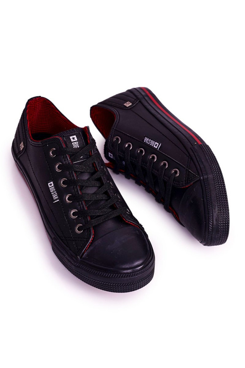 Men's BIG STAR Leather Sneakers DD174259 Black