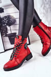 Women's Flat Boots Red Aspen