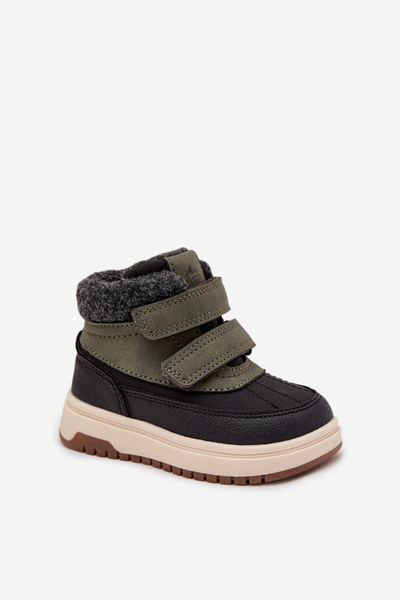 Children's Winter Shoes Snow Boots with Velcro Green-Black Darlene