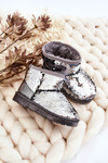 Children's Warmed Snowboots With Sequins Silver Shard