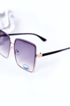 Gold Square Sunglasses Grey Ombre