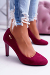 Women's Stiletto Stiletto Leather Suede Dark Fuchsia Sergio Leone Campbell pumps