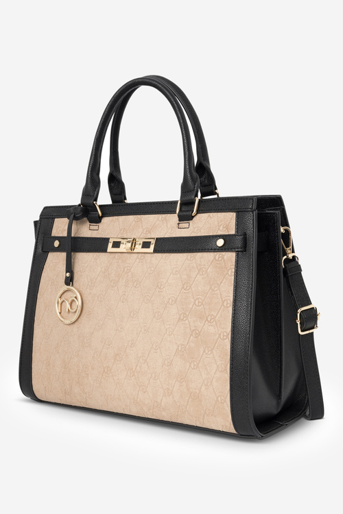 Large Classic Bag Nobo R1710-C015 Beige-Black
