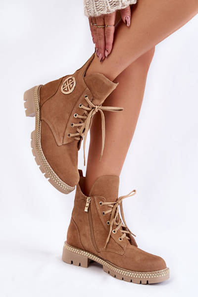 Women's insulated boots with a zipper Camel Sinem