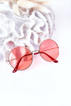 Gold Lennon Sunglasses With Red Lenses