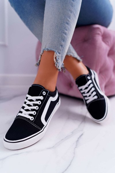 Women's Sneakers Fabric Black Bestro