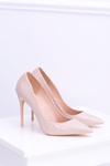 Lacquered Lu Boo Pointed Stilettos Beige